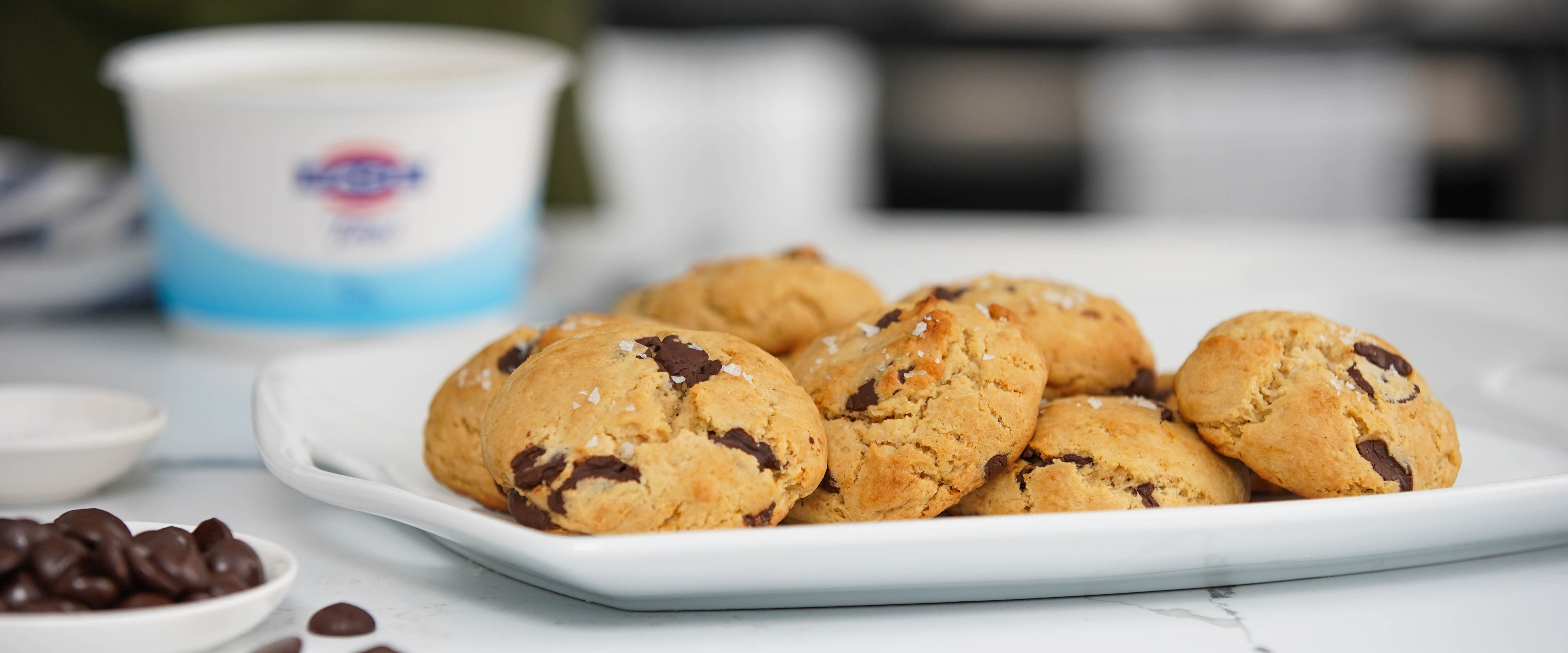 Peanut Butter & Yoghurt Chocolate Chip Cookies Fage UK